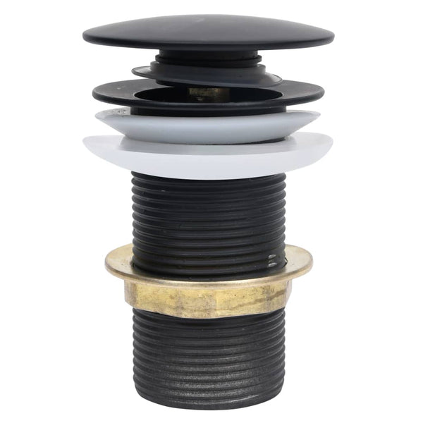 vidaXL Waste Kit without Overflow Black 6.4x6.4x9.1 cm
