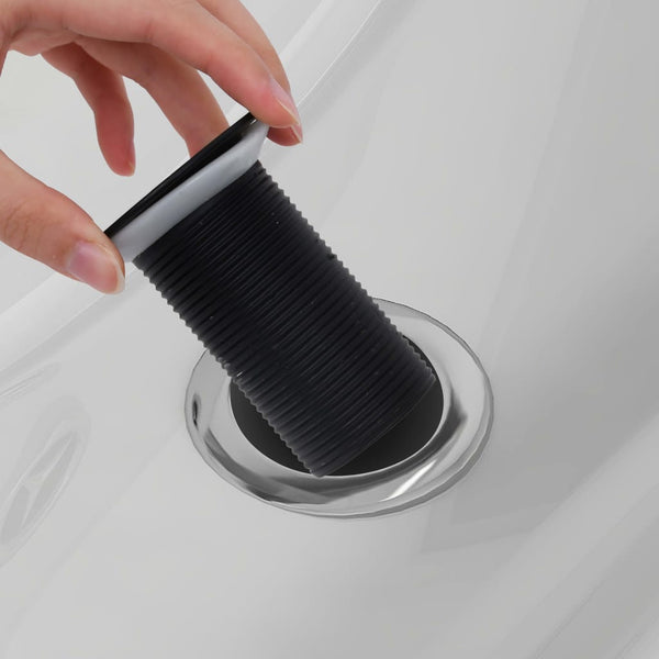 vidaXL Waste Kit without Overflow Black 6.4x6.4x9.1 cm