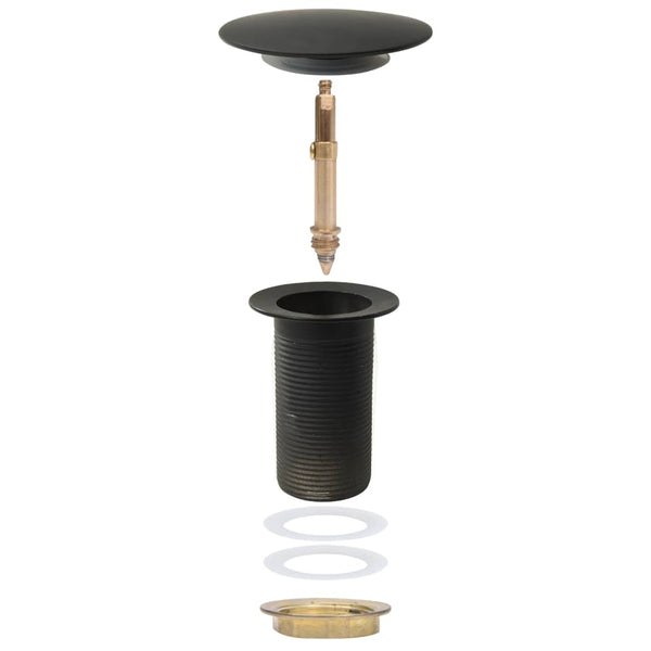 vidaXL Waste Kit without Overflow Black 6.4x6.4x9.1 cm