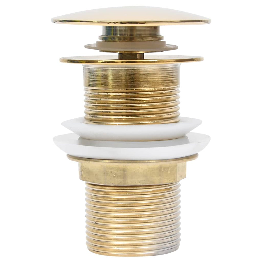 vidaXL Drain Waste without Overflow Golden 6.4x6.4x9.1 cm