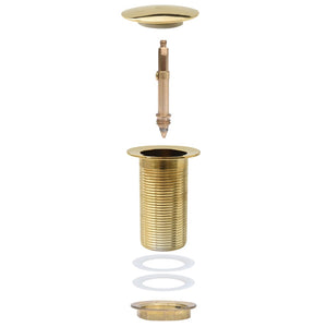 vidaXL Drain Waste without Overflow Golden 6.4x6.4x9.1 cm