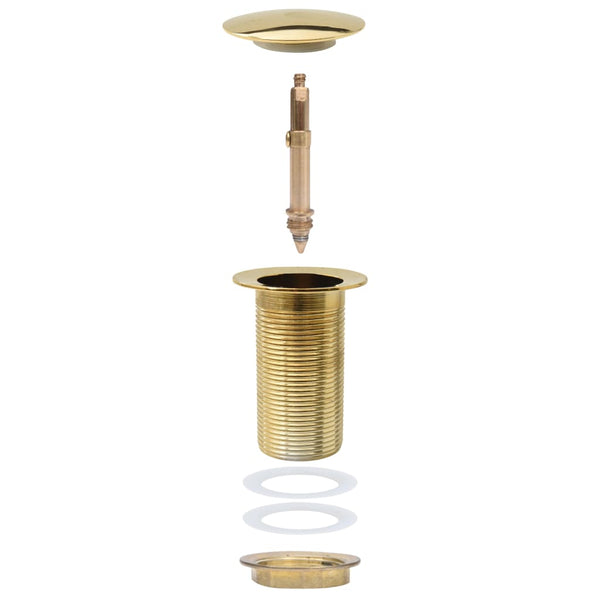 vidaXL Drain Waste without Overflow Golden 6.4x6.4x9.1 cm