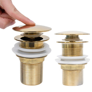 vidaXL Drain Waste without Overflow Golden 6.4x6.4x9.1 cm