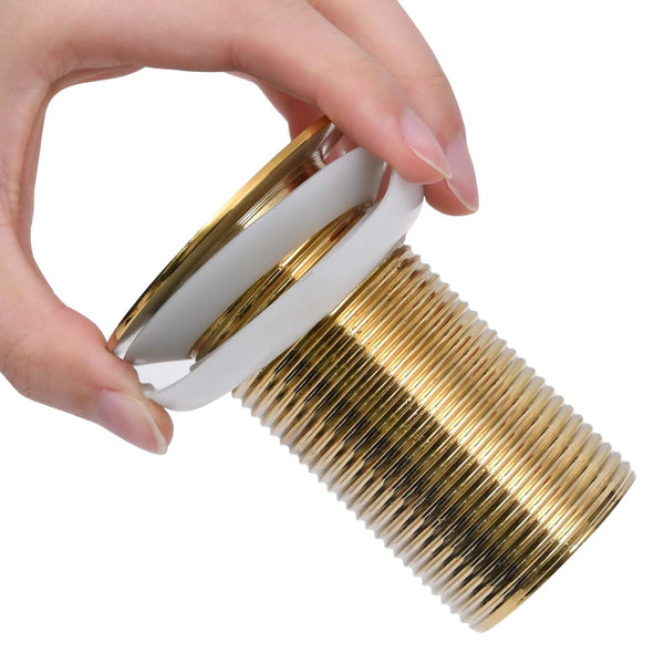 vidaXL Drain Waste without Overflow Golden 6.4x6.4x9.1 cm