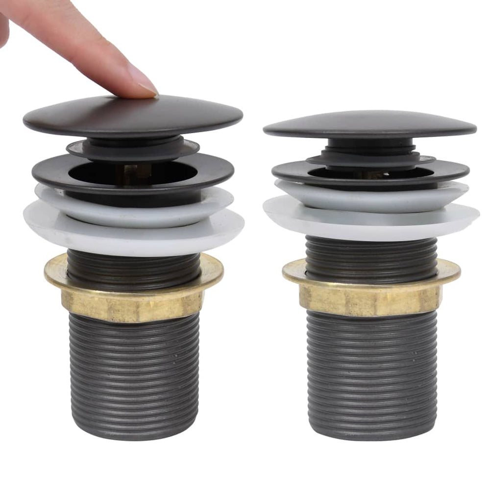 vidaXL Waste Kit without Overflow Gray 6.4x6.4x9.1 cm