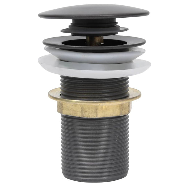 vidaXL Waste Kit without Overflow Gray 6.4x6.4x9.1 cm