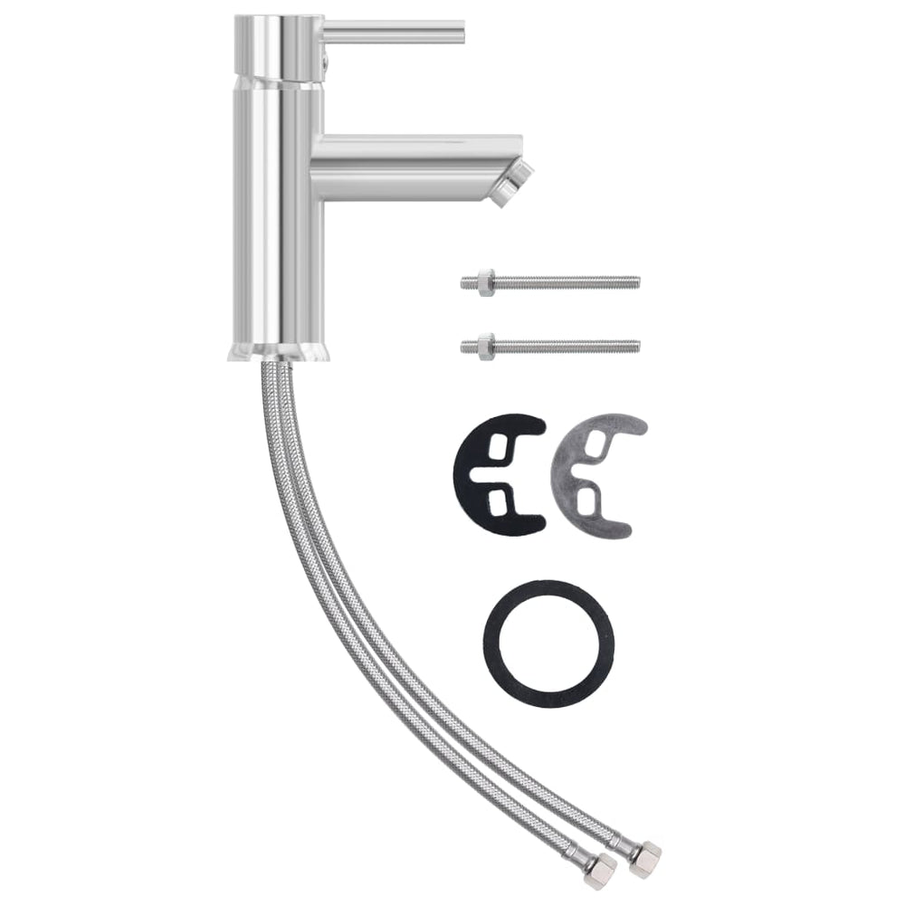 vidaXL Basin Mixer Chromed 130x176 mm