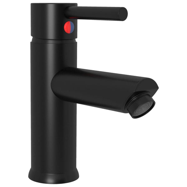 vidaXL Basin Mixer Tap Black 130x176 mm