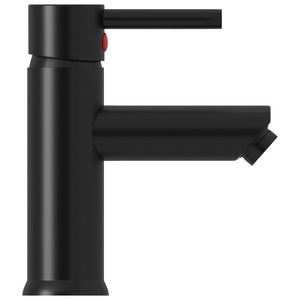 vidaXL Basin Mixer Tap Black 130x176 mm