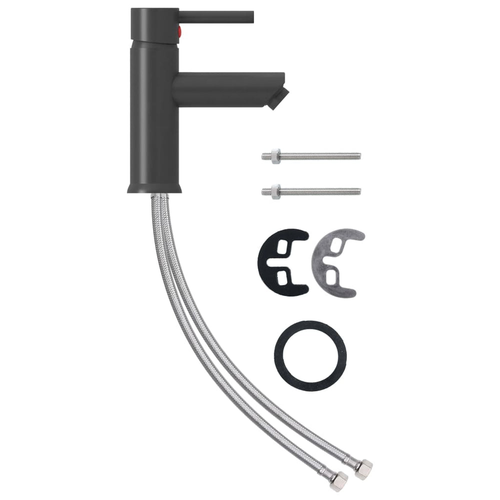 vidaXL Bathroom Faucet Grey 130x176 mm