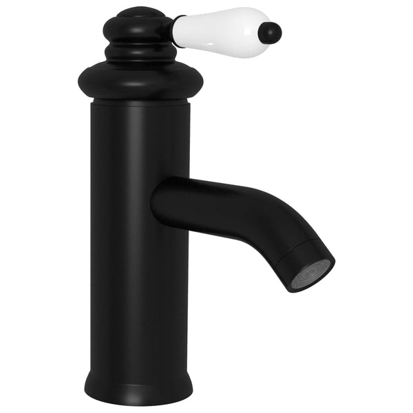 vidaXL Basin Mixer Tap Black 130x180 mm