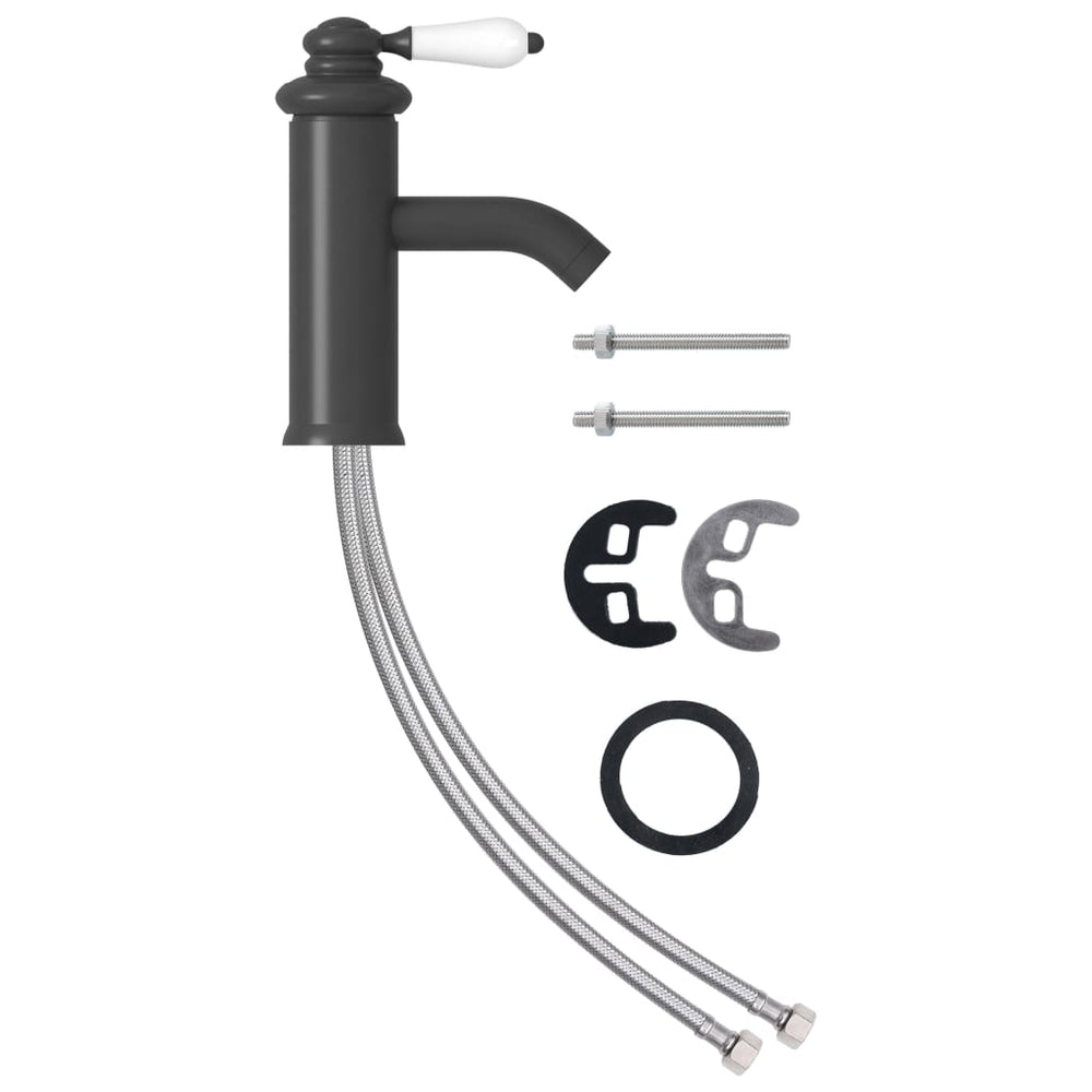vidaXL Wash Basin Tap Grey 130x180 mm