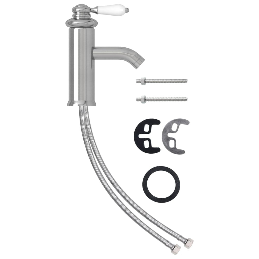 vidaXL Basin Mixer Silver 130x180 mm