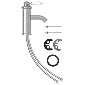 vidaXL Basin Mixer Silver 130x180 mm