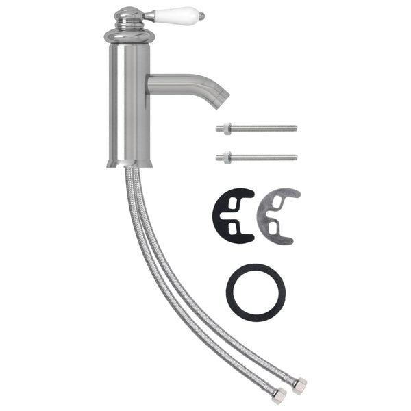 vidaXL Basin Mixer Silver 130x180 mm