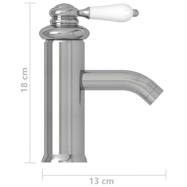 vidaXL Basin Mixer Silver 130x180 mm