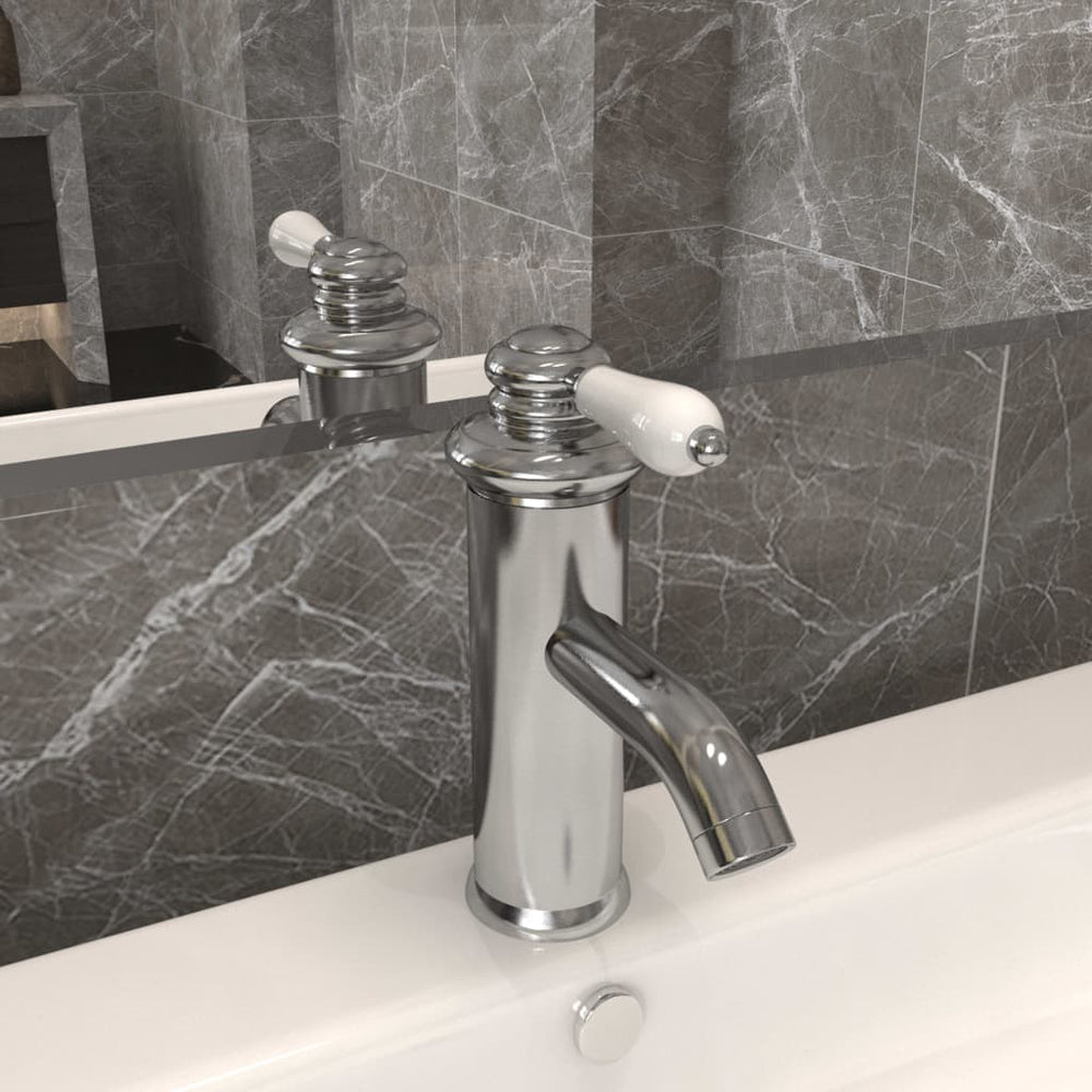 vidaXL Basin Mixer Silver 130x180 mm