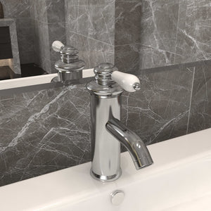 vidaXL Basin Mixer Silver 130x180 mm