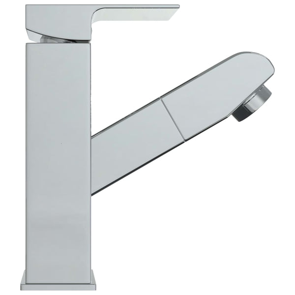 vidaXL Basin Mixer Tap with Pull-Out Spray Chrome 157x172 mm
