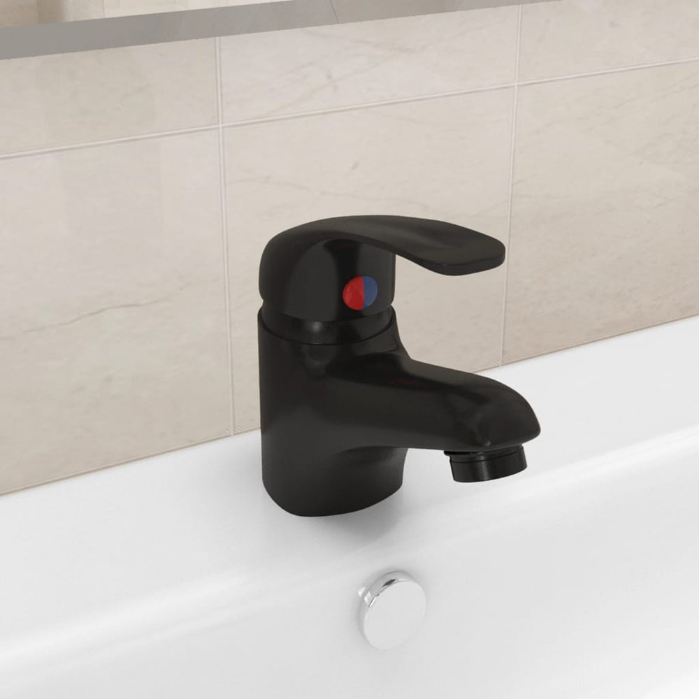 vidaXL Mixer Tap Black 13x10 cm