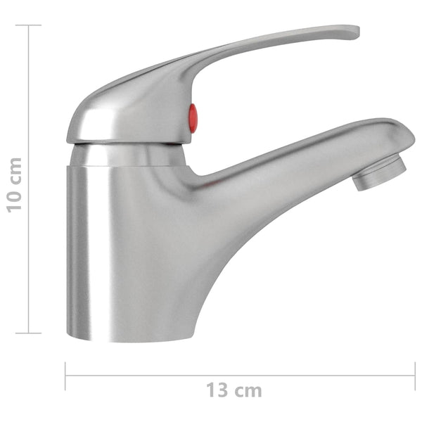 vidaXL Mixer Tap Silver 13x10 cm