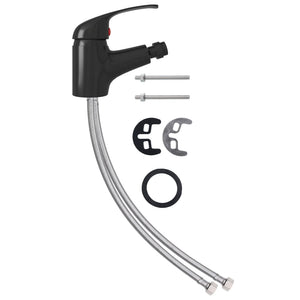 vidaXL Bathroom Bidet Faucet Black 13x12 cm