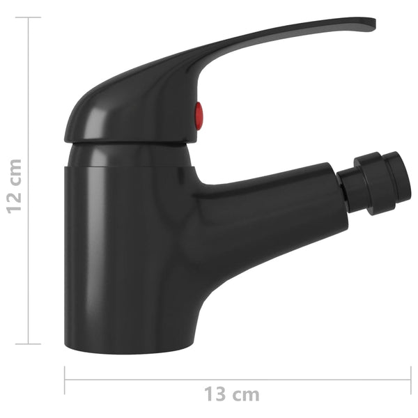 vidaXL Bathroom Bidet Faucet Black 13x12 cm