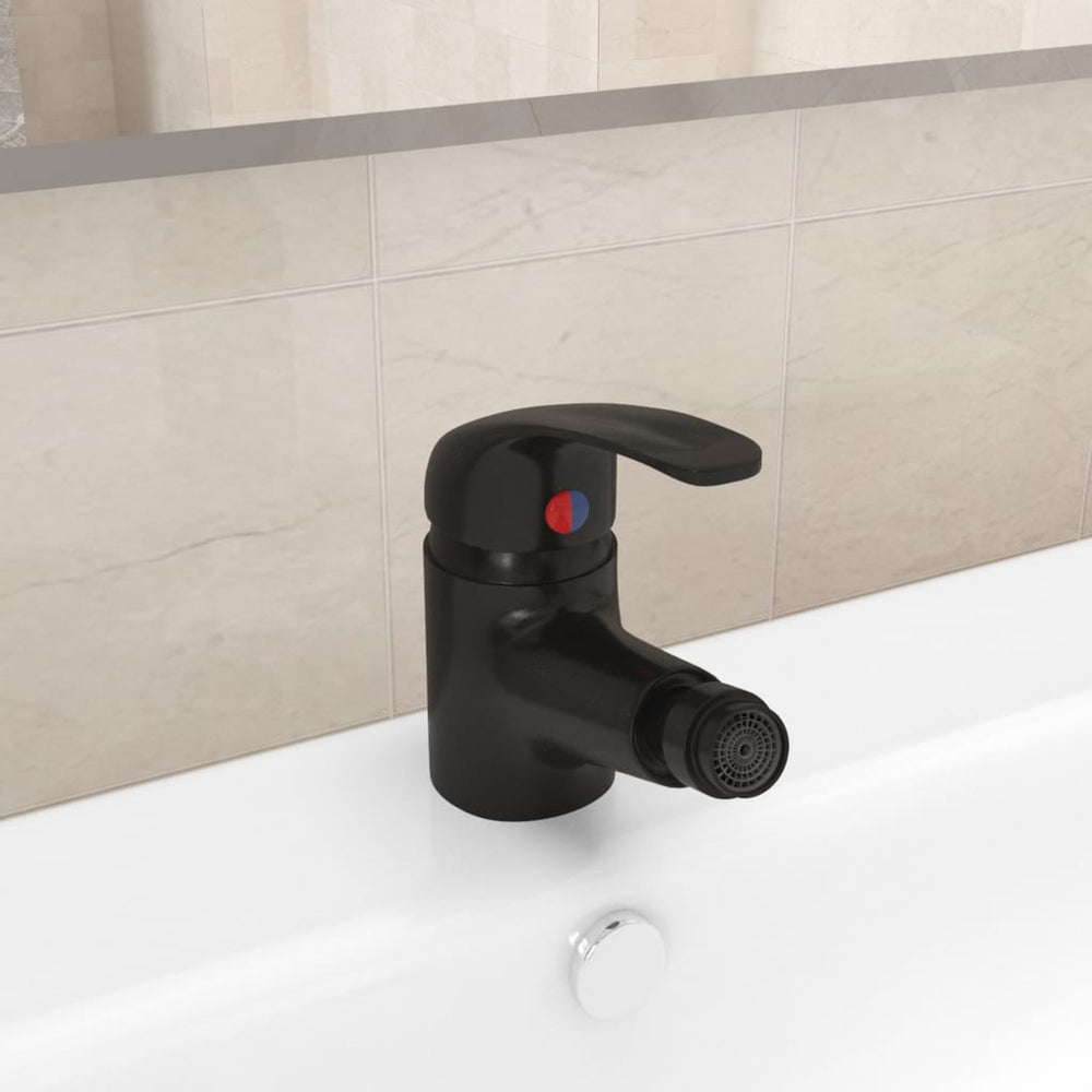 vidaXL Bathroom Bidet Faucet Black 13x12 cm