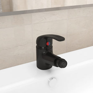 vidaXL Bathroom Bidet Faucet Black 13x12 cm