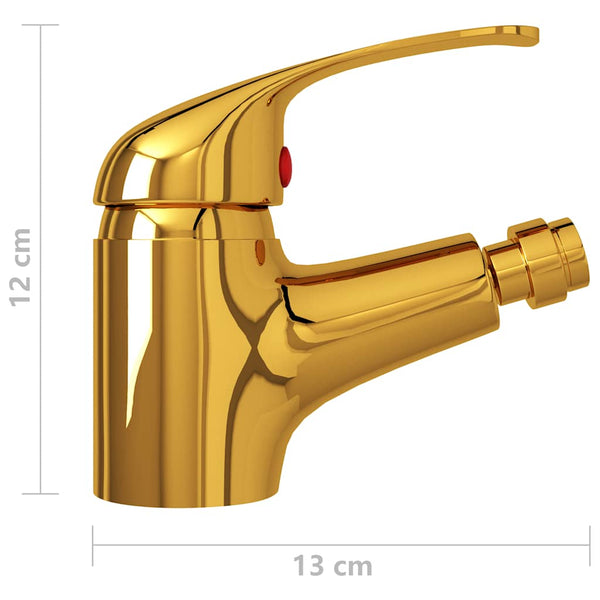 vidaXL Bathroom Bidet Faucet Golden 13x12 cm