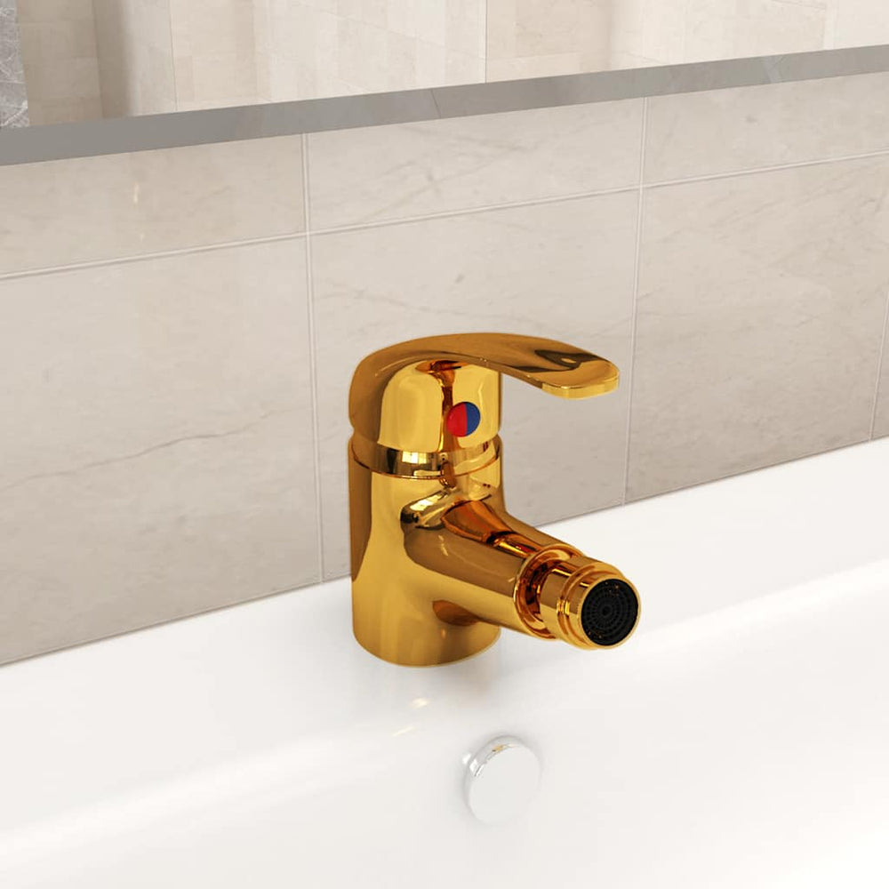 vidaXL Bathroom Bidet Faucet Golden 13x12 cm