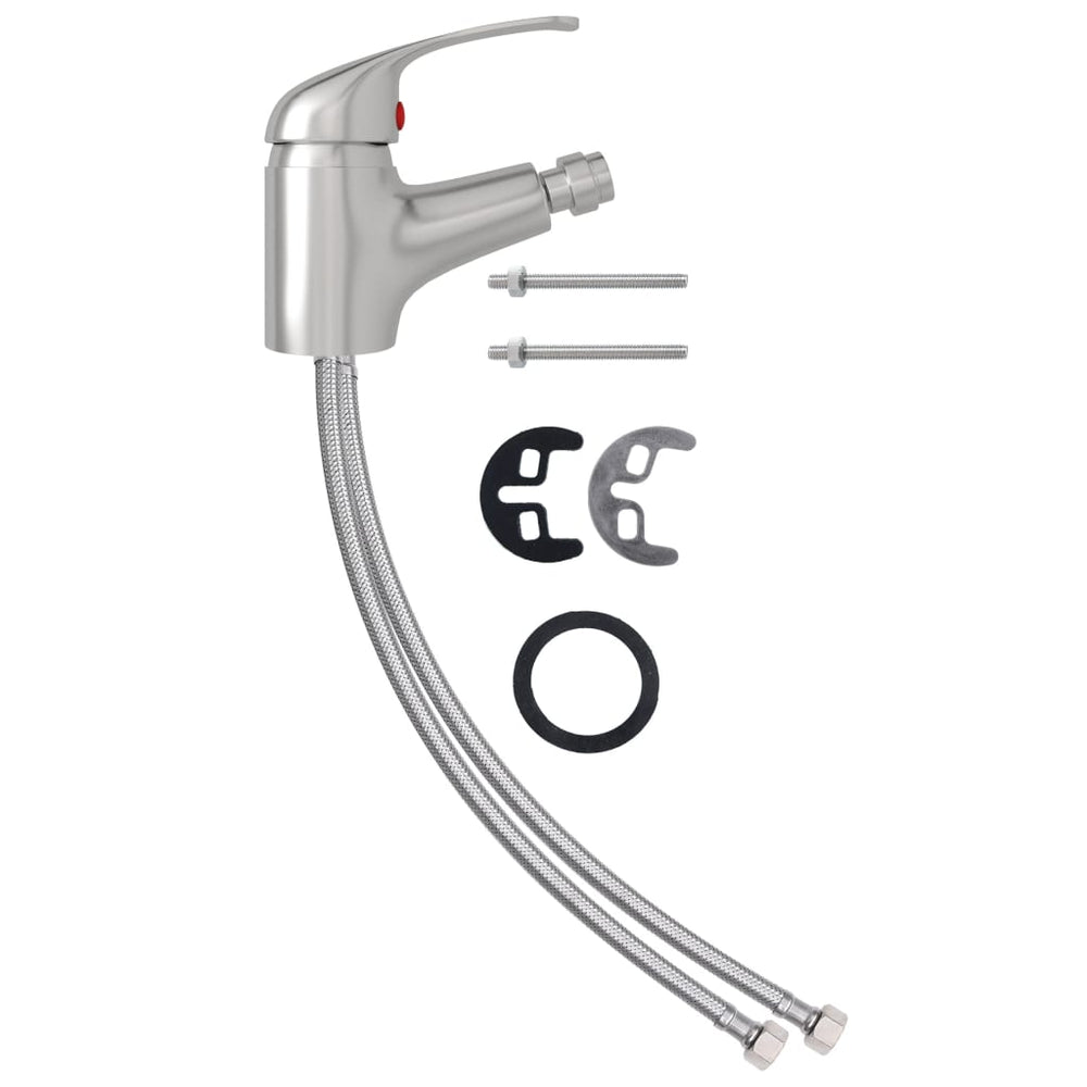 vidaXL Bathroom Bidet Faucet Silver 13x12 cm