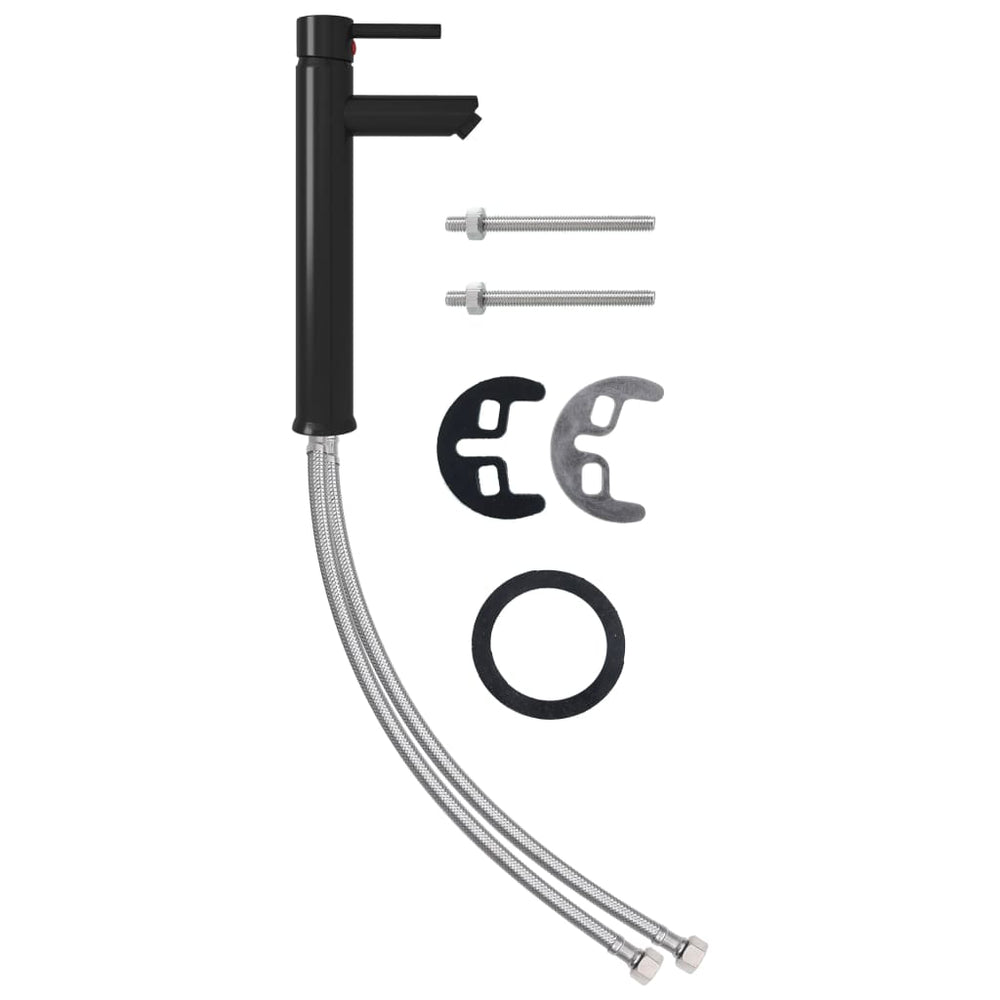 vidaXL Bathroom Faucet Black 12x30 cm