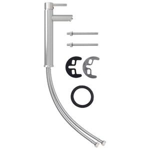 vidaXL Bathroom Mixer Tap Silver 12x30 cm