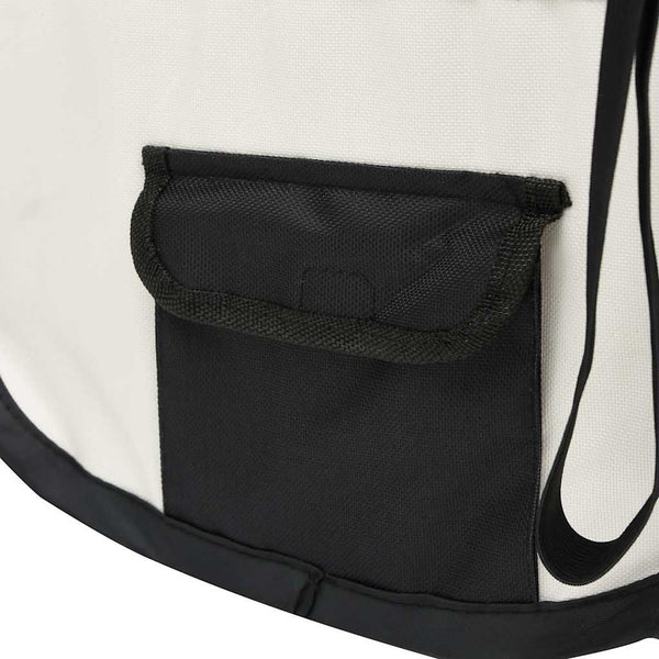 vidaXL Foldable Puppy Playpen with Carry Bag Black 110x110x58 cm