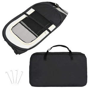 vidaXL Foldable Puppy Playpen with Carry Bag Black 110x110x58 cm