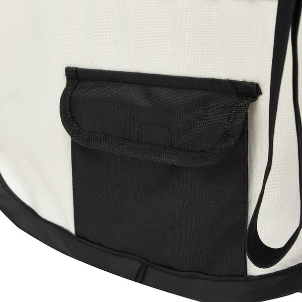vidaXL Foldable Puppy Playpen with Carry Bag Black 125x125x61 cm