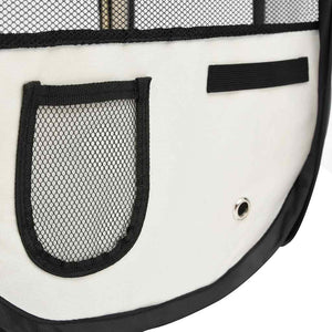 vidaXL Foldable Puppy Playpen with Carry Bag Black 125x125x61 cm