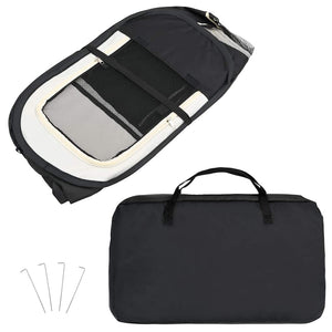 vidaXL Foldable Puppy Playpen with Carry Bag Black 125x125x61 cm