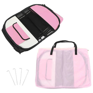 vidaXL Foldable Puppy Playpen with Carry Bag Pink 90x90x58 cm