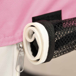 vidaXL Foldable Puppy Playpen with Carry Bag Pink 145x145x61 cm