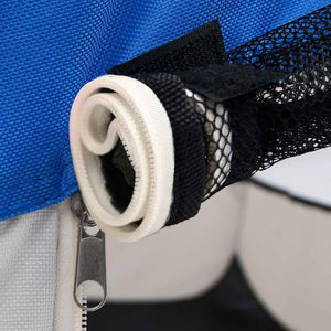 vidaXL Foldable Puppy Playpen with Carry Bag Blue 110x110x58 cm