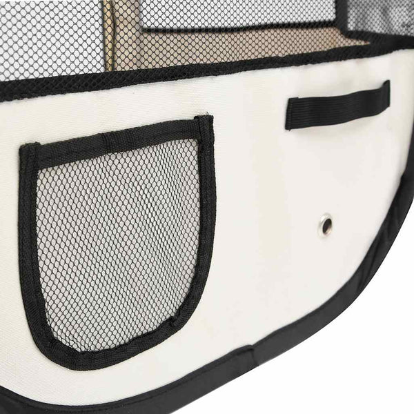 vidaXL Foldable Puppy Playpen with Carry Bag Blue 110x110x58 cm