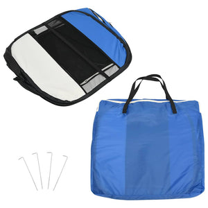 vidaXL Foldable Puppy Playpen with Carry Bag Blue 110x110x58 cm