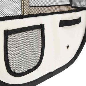 vidaXL Foldable Puppy Playpen with Carry Bag Blue 125x125x61 cm