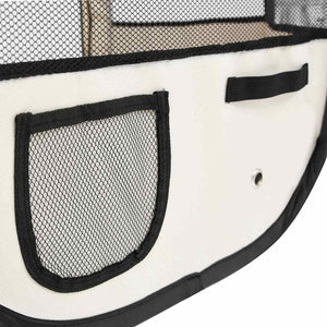 vidaXL Foldable Puppy Playpen with Carry Bag Blue 145x145x61 cm