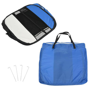 vidaXL Foldable Puppy Playpen with Carry Bag Blue 145x145x61 cm
