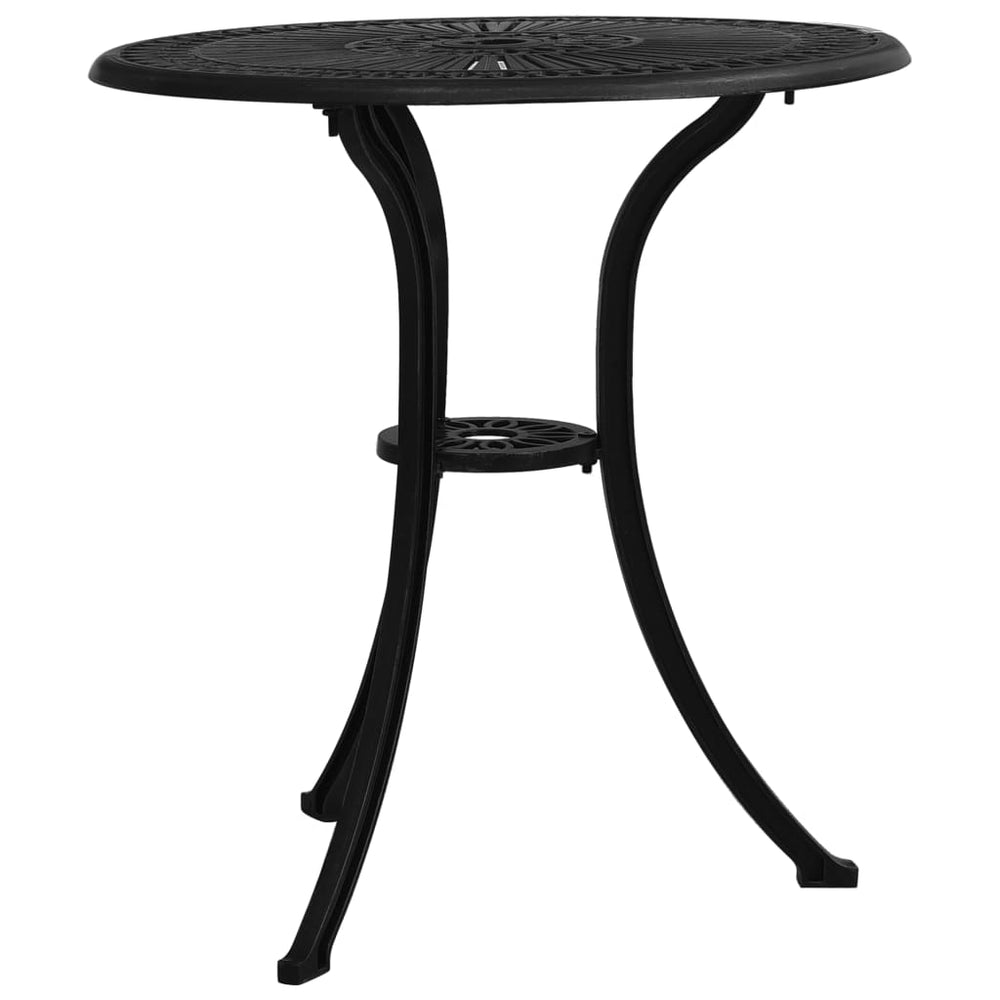 vidaXL Garden Table Black 62x62x65 cm Cast Aluminum