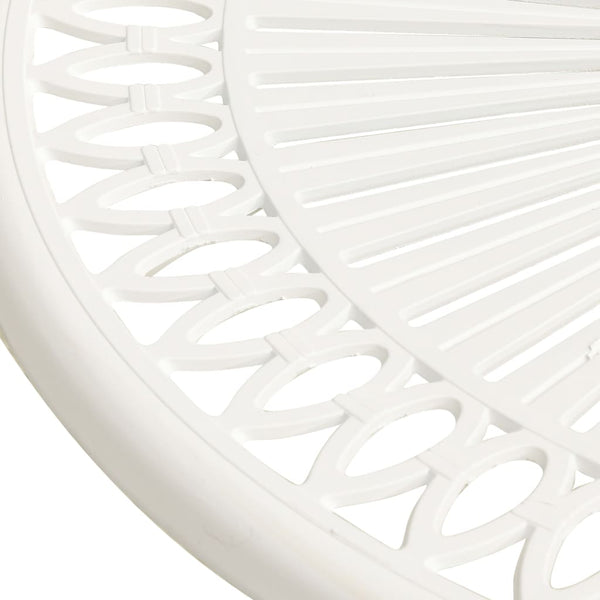 vidaXL Garden Table White 62x62x65 cm Cast Aluminum