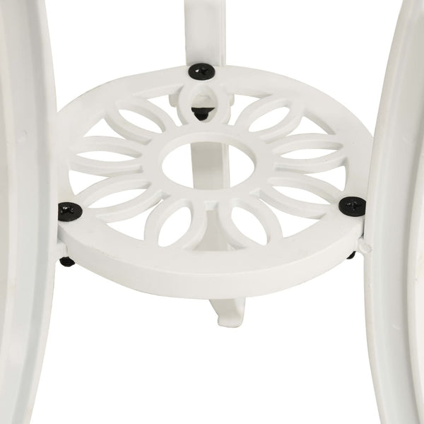 vidaXL Garden Table White 62x62x65 cm Cast Aluminum